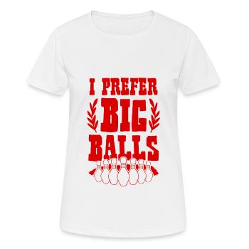 Grosses boules Bowling - T-shirt respirant Femme - blanc - Devant - AI Model Female 172 dark (172cm)