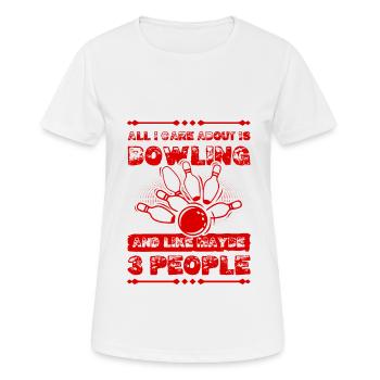 Bowling drôle de dicton - T-shirt respirant Femme - blanc - Devant - AI Model Female 172 dark (172cm)