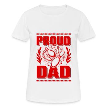 Bowling Dad - Frauen T-Shirt atmungsaktiv - Weiß - Vorne - AI Model Female 172 dark (172cm)