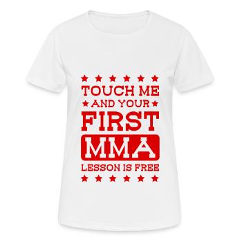 Mma Arts académiques mixtes - T-shirt respirant Femme - blanc - Devant - AI Model Female 172 dark (172cm)