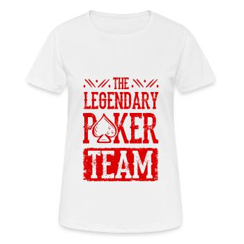 Équipe de poker - T-shirt respirant Femme - blanc - Devant - AI Model Female 172 dark (172cm)