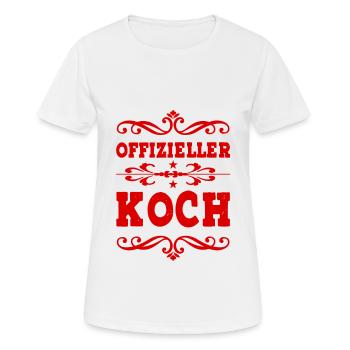 Premium Koch - Frauen T-Shirt atmungsaktiv - Weiß - Vorne - AI Model Female 172 dark (172cm)