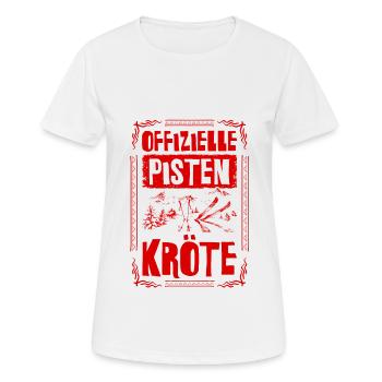 Ofizielle Pisten Kröte - Frauen T-Shirt atmungsaktiv - Weiß - Vorne - AI Model Female 172 dark (172cm)