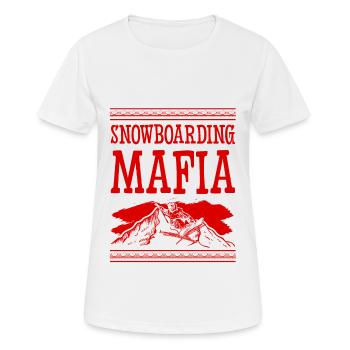 Snowboarding Mafia - Frauen T-Shirt atmungsaktiv - Weiß - Vorne - AI Model Female 172 dark (172cm)