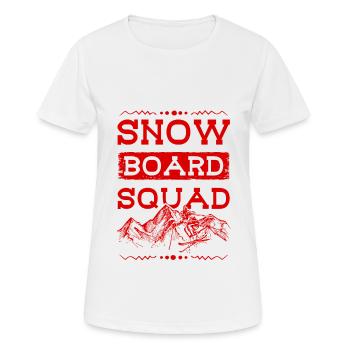 Snowboard Squad - Frauen T-Shirt atmungsaktiv - Weiß - Vorne - AI Model Female 172 dark (172cm)