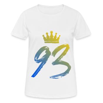 93 Couronne numérique - T-shirt respirant Femme - blanc - Devant - AI Model Female 172 dark (172cm)