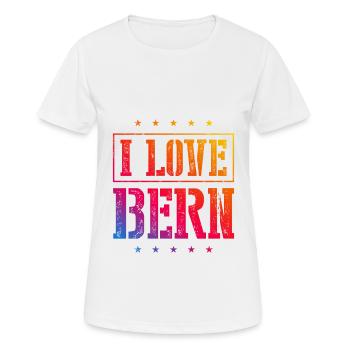 J’aime Berne - T-shirt respirant Femme - blanc - Devant - AI Model Female 172 dark (172cm)