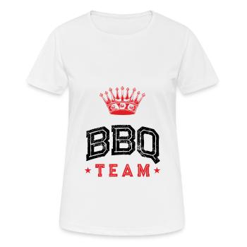 Équipe Bbq - T-shirt respirant Femme - blanc - Devant - AI Model Female 172 dark (172cm)