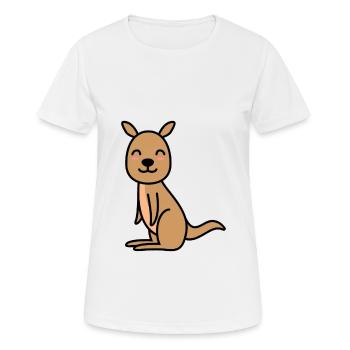 Kangaroo Comic - Frauen T-Shirt atmungsaktiv - Weiß - Vorne - AI Model Female 172 dark (172cm)