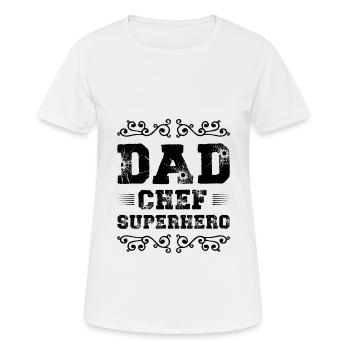 Dad Superhero Dad - Women's Breathable T-Shirt - white - Front - AI Model Female 172 dark (172cm)