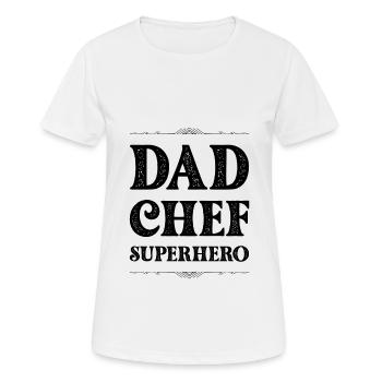 Dad Superhero Dad - Women's Breathable T-Shirt - white - Front - AI Model Female 172 dark (172cm)