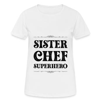 Sister Superhero - Women's Breathable T-Shirt - white - Front - AI Model Female 172 dark (172cm)