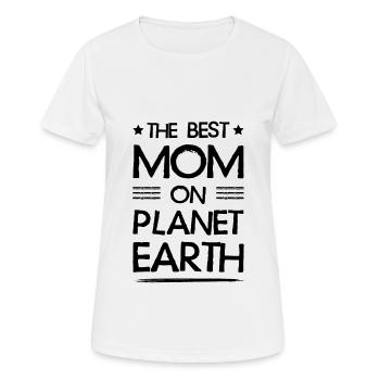 Best Mom Mom Mom Quote Mom - Women's Breathable T-Shirt - white - Front - AI Model Female 172 dark (172cm)
