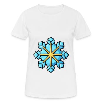 Icône de neige de flocon de neige - T-shirt respirant Femme - blanc - Devant - AI Model Female 172 dark (172cm)