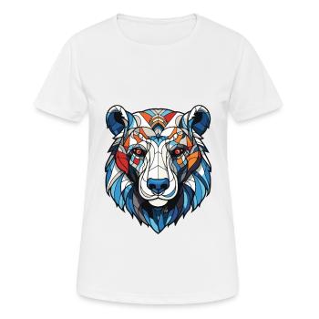 Eisbär Kopf Polar bär - Frauen T-Shirt atmungsaktiv - Weiß - Vorne - AI Model Female 172 dark (172cm)