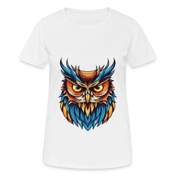 Portrait de hibou - T-shirt respirant Femme - blanc - Devant - AI Model Female 172 dark (172cm)