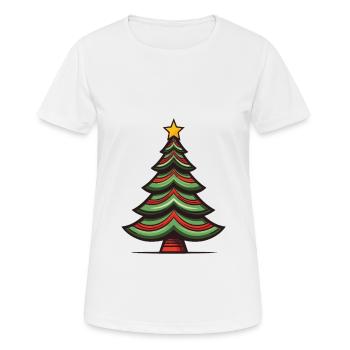 Arbre de Noël Noël - T-shirt respirant Femme - blanc - Devant - AI Model Female 172 dark (172cm)