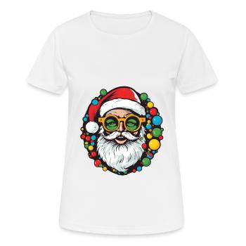 Père Noël Père Noël Père Noël - T-shirt respirant Femme - blanc - Devant - AI Model Female 172 dark (172cm)