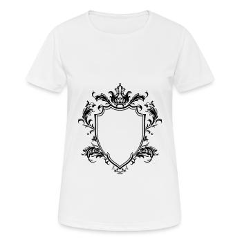Wappen Symbol - Frauen T-Shirt atmungsaktiv - Weiß - Vorne - AI Model Female 172 dark (172cm)