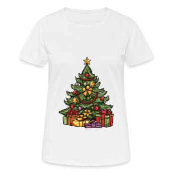 Tanne Xmas Weihnachten - Frauen T-Shirt atmungsaktiv - Weiß - Vorne - AI Model Female 172 dark (172cm)
