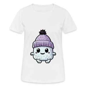 Eskimo Erkältung Winter Kreatur - Frauen T-Shirt atmungsaktiv - Weiß - Vorne - AI Model Female 172 dark (172cm)