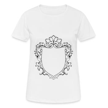 Wappen Symbol - Frauen T-Shirt atmungsaktiv - Weiß - Vorne - AI Model Female 172 dark (172cm)