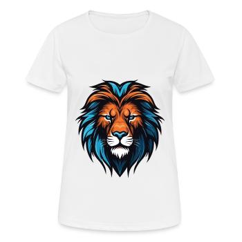 Tête de lion - T-shirt respirant Femme - blanc - Devant - AI Model Female 172 dark (172cm)