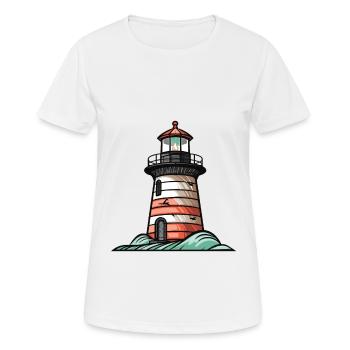 Lighthouse Coast Icon - Women's Breathable T-Shirt - white - Front - AI Model Female 172 dark (172cm)