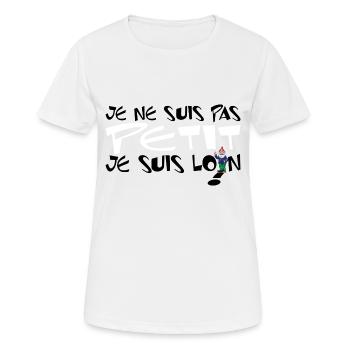 illusion d'optique - T-shirt respirant Femme - blanc - Devant - AI Model Female 172 dark (172cm)