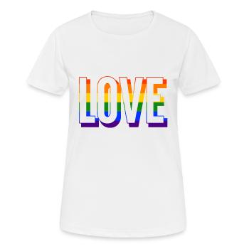 LGBT love in color Gay Pride CSD Rainbow Colorful - Women's Breathable T-Shirt - white - Front - AI Model Female 172 dark (172cm)