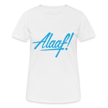 Alaaf! Design blau - Frauen T-Shirt atmungsaktiv - Weiß - Vorne - AI Model Female 172 dark (172cm)