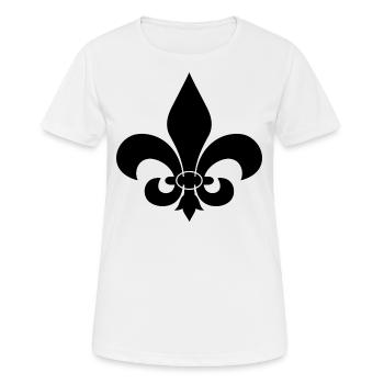 FLEUR DE LIS SHIRT - Frauen T-Shirt atmungsaktiv - Weiß - Vorne - AI Model Female 172 dark (172cm)