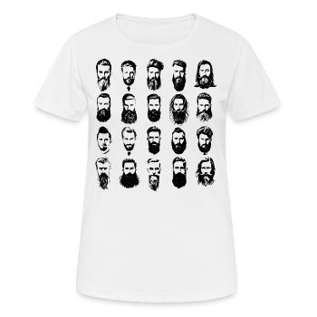 so viele Bärte - Frauen T-Shirt atmungsaktiv - Weiß - Vorne - AI Model Female 172 dark (172cm)