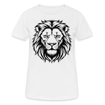 Lion - T-shirt respirant Femme - blanc - Devant - AI Model Female 172 dark (172cm)