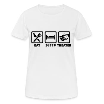 Theater - Frauen T-Shirt atmungsaktiv - Weiß - Vorne - AI Model Female 172 dark (172cm)