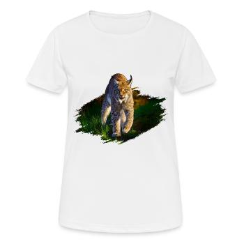 lynx - Women's Breathable T-Shirt - white - Front - AI Model Female 172 dark (172cm)