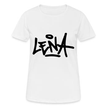 Graffiti Lena - Frauen T-Shirt atmungsaktiv - Weiß - Vorne - AI Model Female 172 dark (172cm)