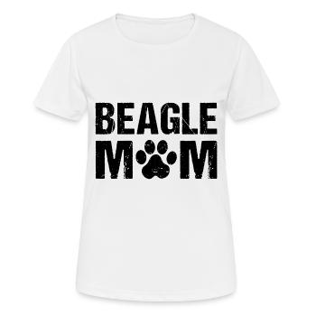 Beagle Mom Beagle Hunde - Frauen T-Shirt atmungsaktiv - Weiß - Vorne - AI Model Female 172 dark (172cm)