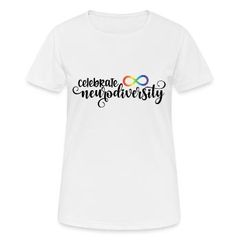 Celebrate Neurodiversity - Women's Breathable T-Shirt - white - Front - AI Model Female 172 dark (172cm)