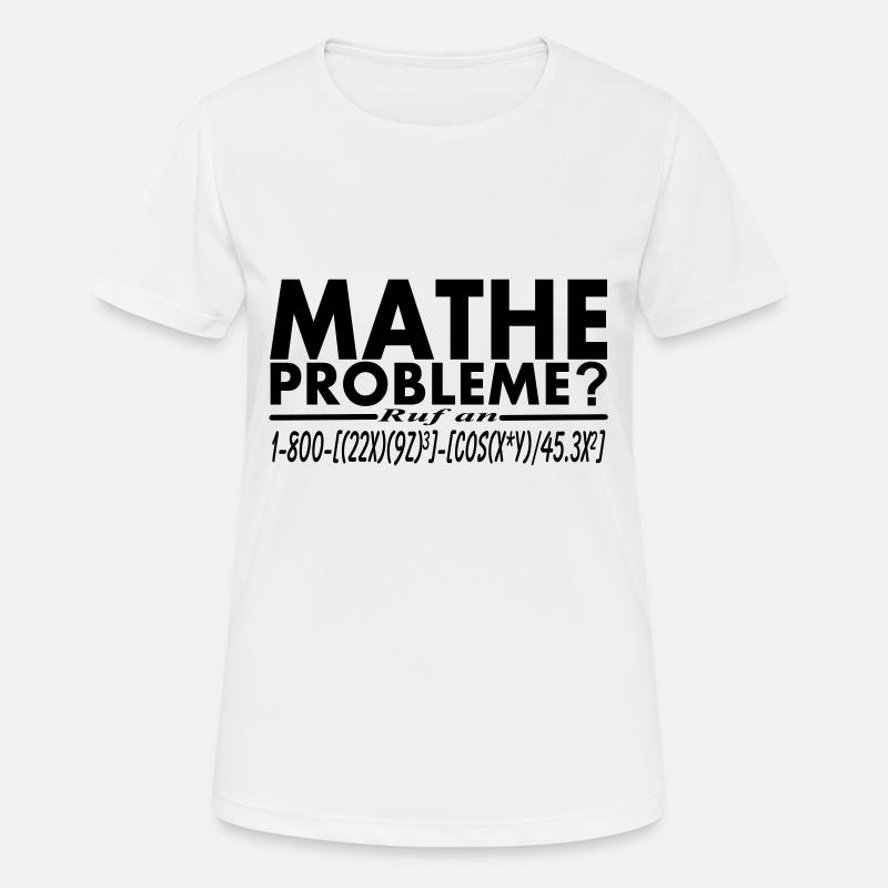 Math problems? Hotline number design - Women's Breathable T-Shirt - white