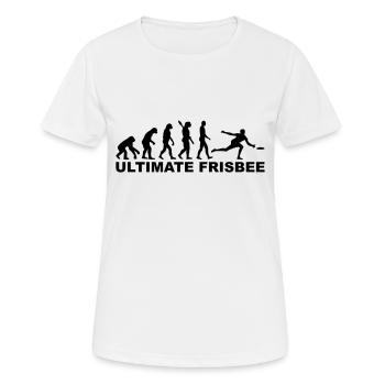 Frisbee - Frauen T-Shirt atmungsaktiv - Weiß - Vorne - AI Model Female 172 dark (172cm)
