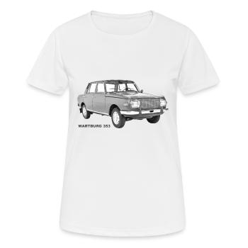 Wartburg 353 GDR Oldtimer Eisenach Ostalgie Cars - Women's Breathable T-Shirt - white - Front - AI Model Female 172 dark (172cm)
