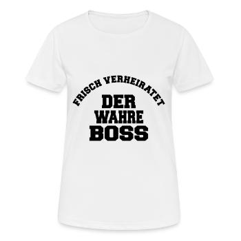 Frisch verheiratet schwarz - Frauen T-Shirt atmungsaktiv - Weiß - Vorne - AI Model Female 172 dark (172cm)