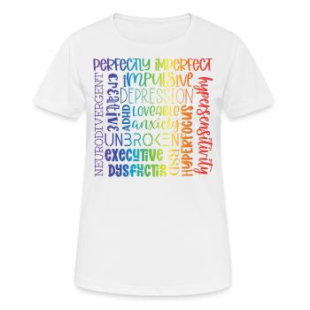 Neurodivergent - Women's Breathable T-Shirt - white - Front - AI Model Female 172 dark (172cm)