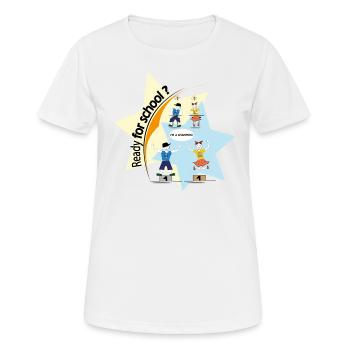 Bereit für die Schule? Cleverer Schüler - Frauen T-Shirt atmungsaktiv - Weiß - Vorne - AI Model Female 172 dark (172cm)