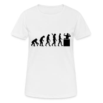 Evolution DJ - T-shirt respirant Femme - blanc - Devant - AI Model Female 172 dark (172cm)