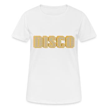 Golden Age DISCO avec Bling Bling Gemstones - T-shirt respirant Femme - blanc - Devant - AI Model Female 172 dark (172cm)