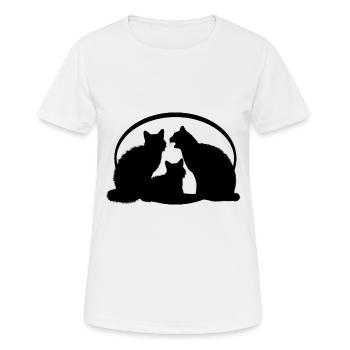 Cat talk - Women's Breathable T-Shirt - white - Front - AI Model Female 172 dark (172cm)