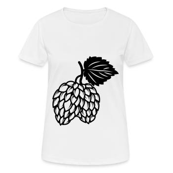brasserie icône houblon - T-shirt respirant Femme - blanc - Devant - AI Model Female 172 dark (172cm)