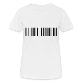 barcode. - Frauen T-Shirt atmungsaktiv - Weiß - Vorne - AI Model Female 172 dark (172cm)